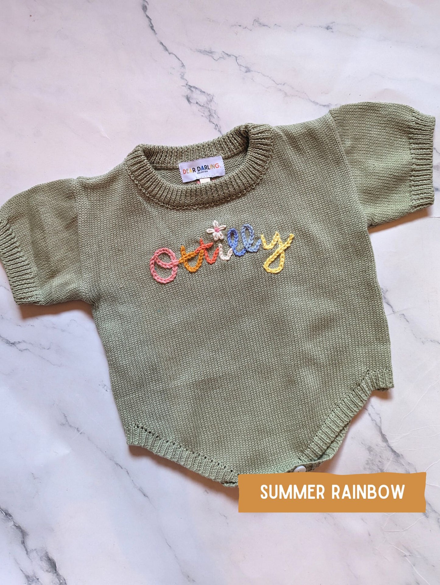 Knitted Sage Green Romper