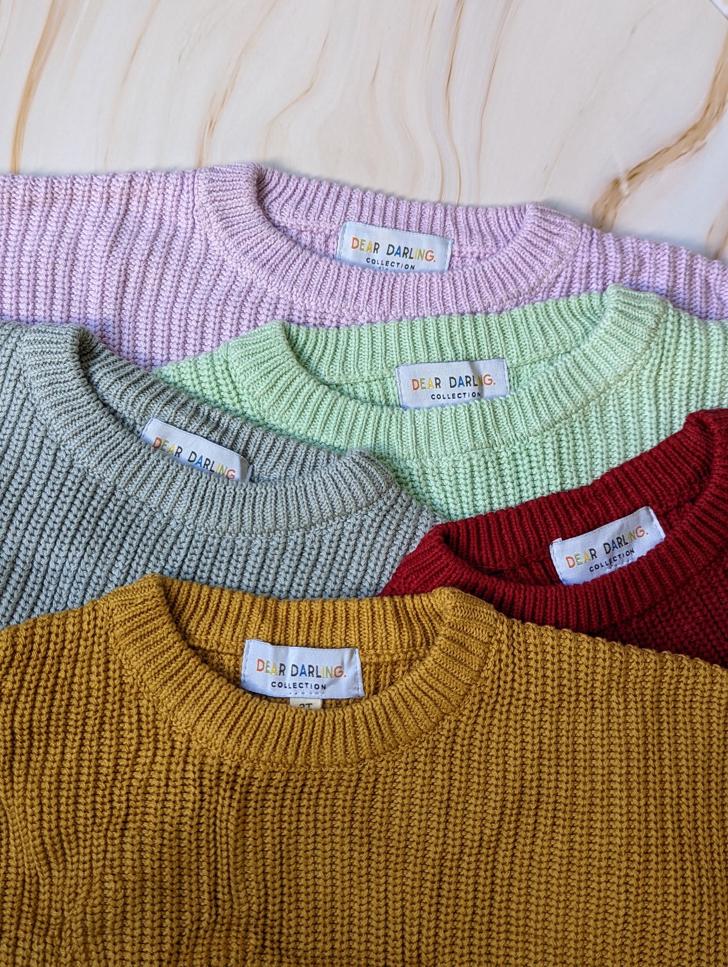 Sea Glass Embroidered Name Knit