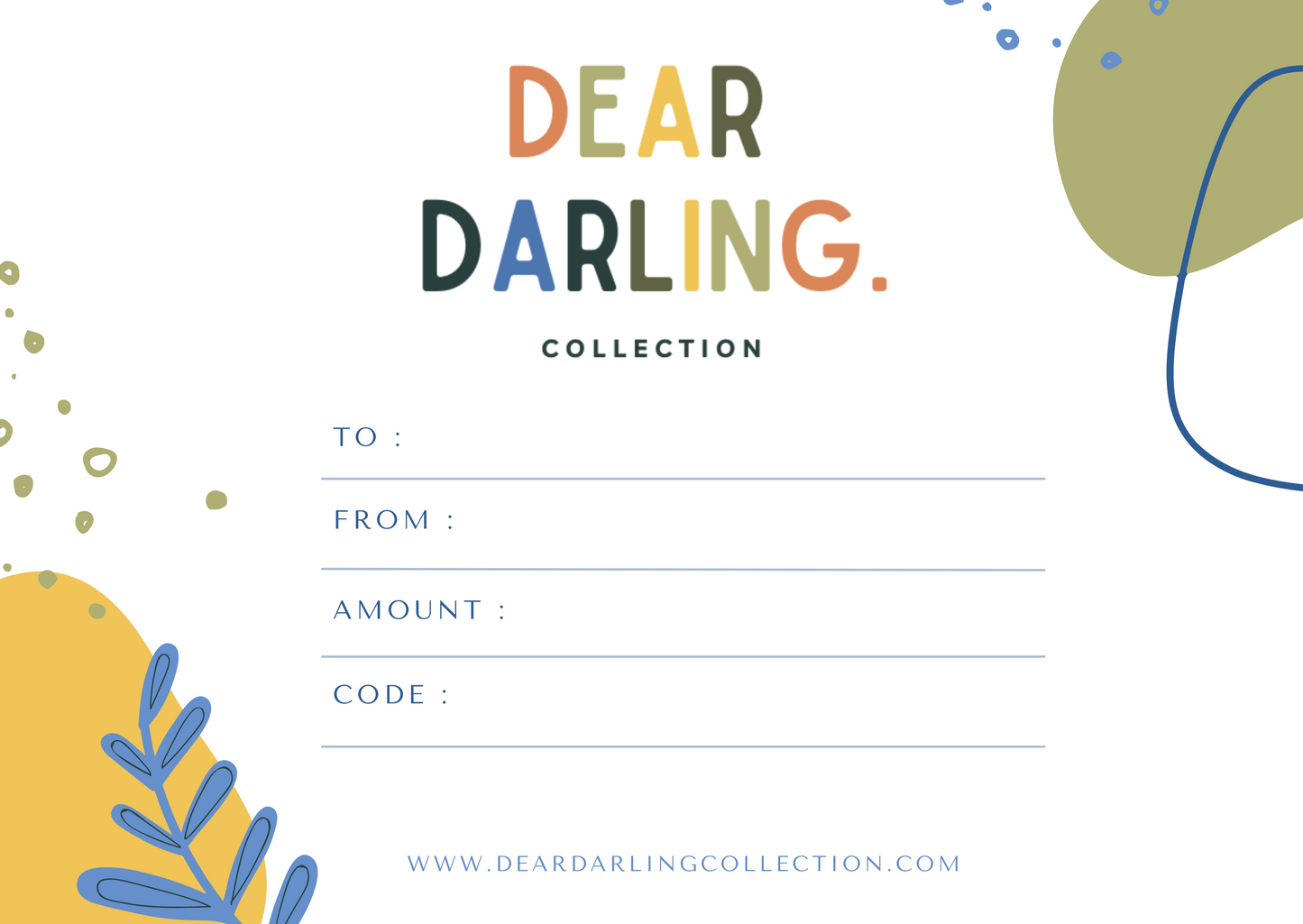Dear Darling Gift Card