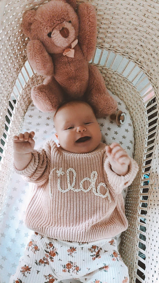 Piglet Embroidered Name Knit