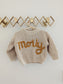 Oat Embroidered Name Knit
