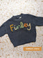 Navy Blue Embroidered Name Knit